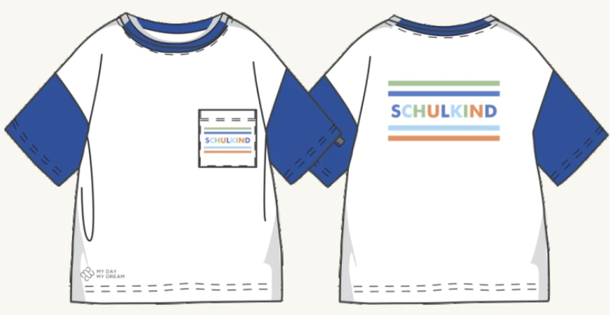 Schulkind T-Shirts- Blau