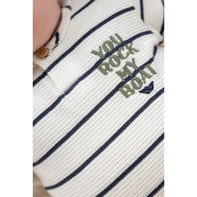 T-Shirt Ringel Waffelstruktur - Rock My Boat