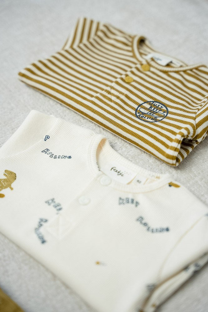 Gerippte Longsleeve Ringel - Keep Rolling