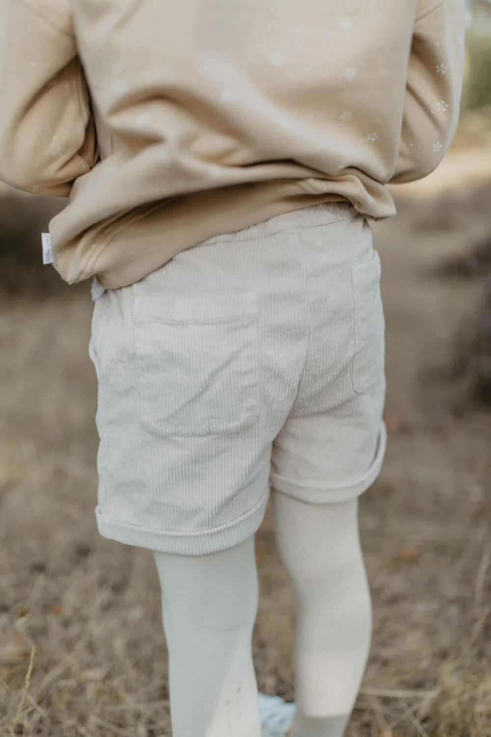 Paperbag Shorts aus Cord mit Schleife 3 Größen