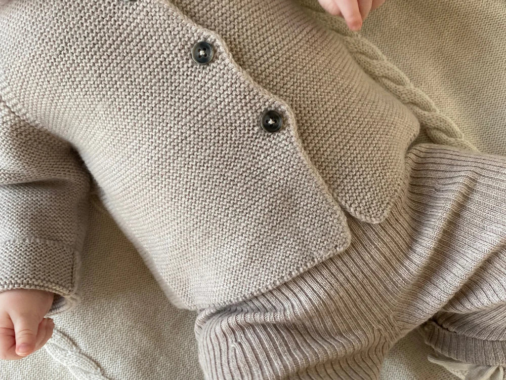 Cardigan Emil aus 100% Merinowolle 0-1 Jahre 3 Varianten