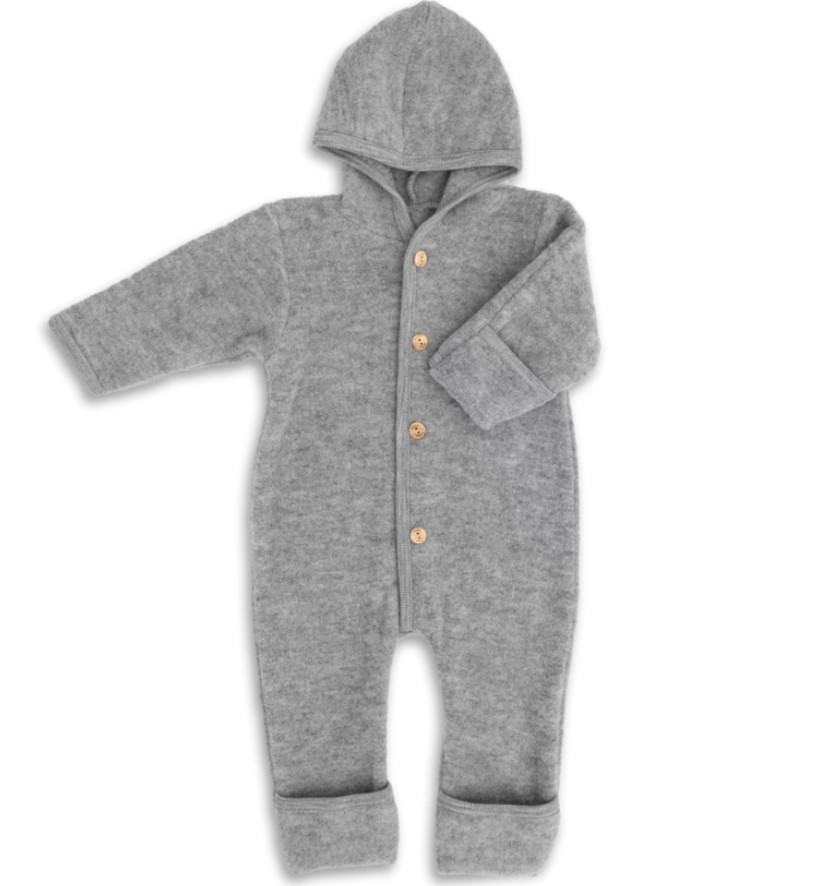 Engel Kapuzen-overall Schurwolle mit Knöpfen