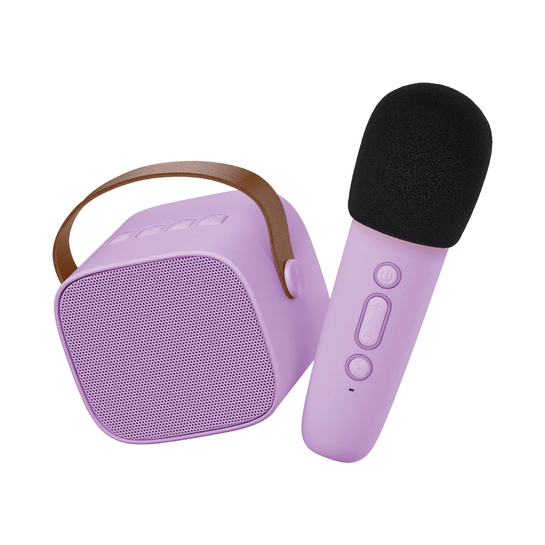 Karaoke Set Lila - Bluetooth Box und Mikro
