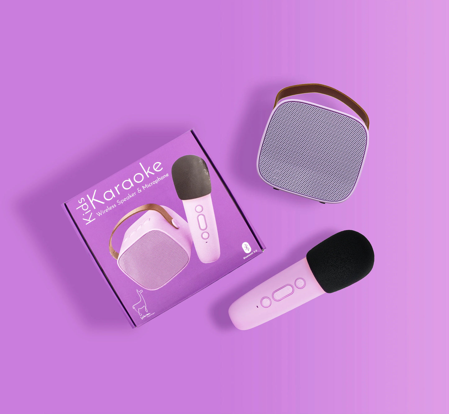 Karaoke Set Lila - Bluetooth Box und Mikro