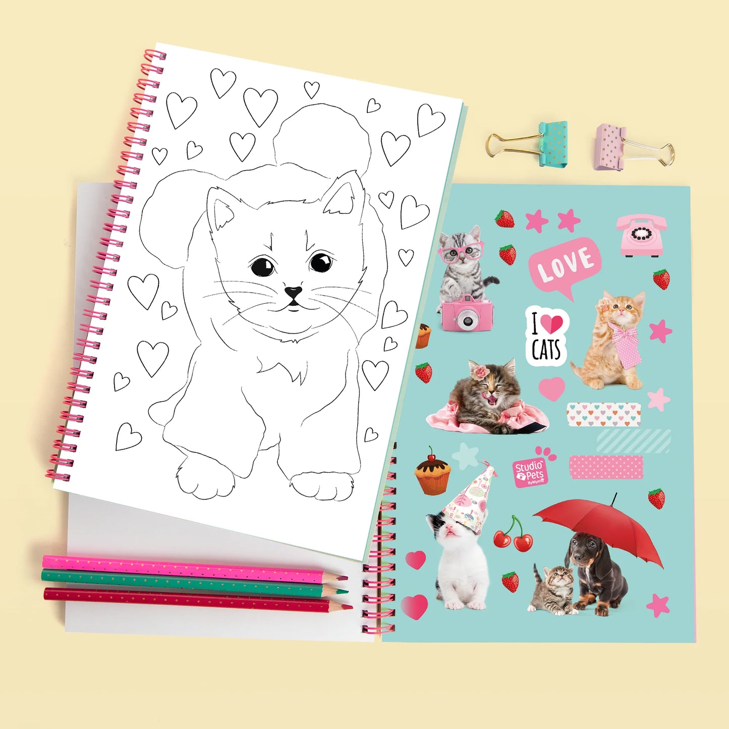 Studio Pets Malbuch A5 Kitten
