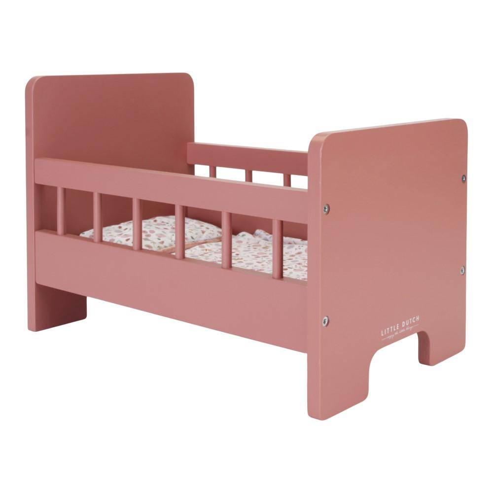 Puppenbett mit Textilien