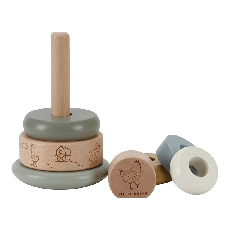 Stapelturm mit Ringen LIttle Farm