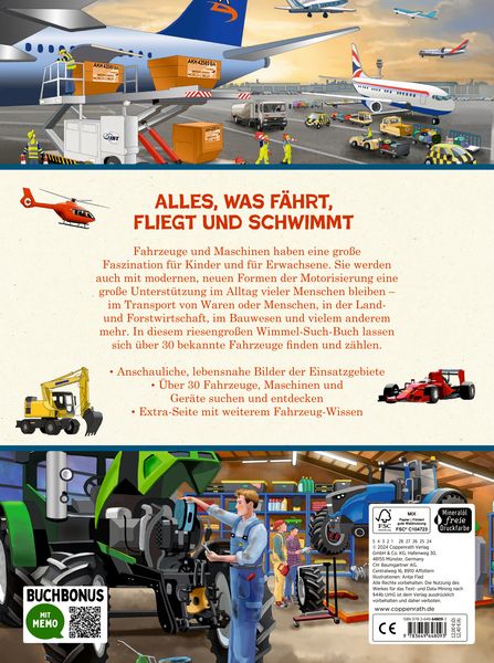 WimmelSuchBuch: Fahrzeuge, Geräte & Maschinen