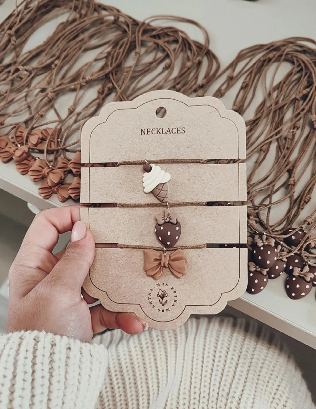 Ketten-Set Schleife/Bonbon/Regenbogen