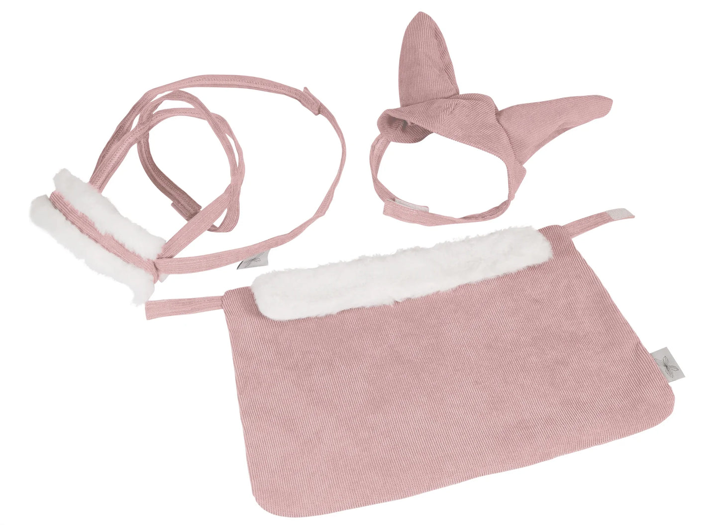 Hobby Horse Blanket And Bonnet – Dusty Rose