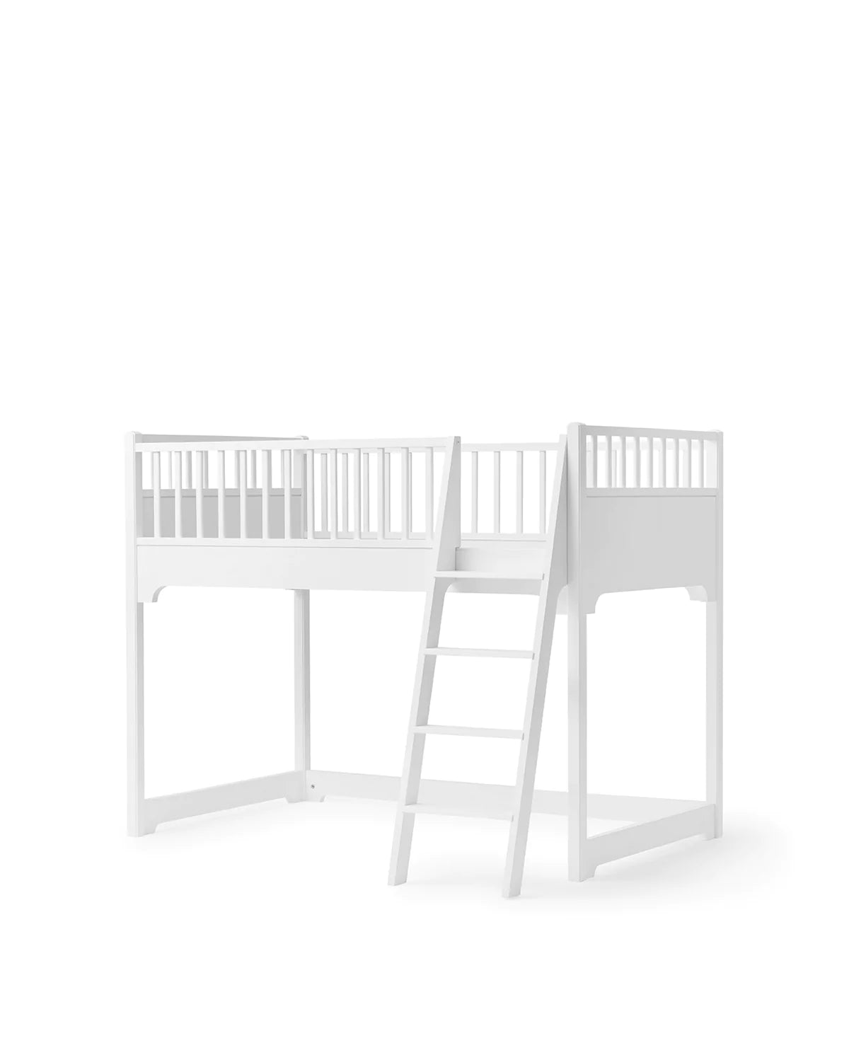 Classic Junior halbhohes Hochbett, 90x160 cm, weiß