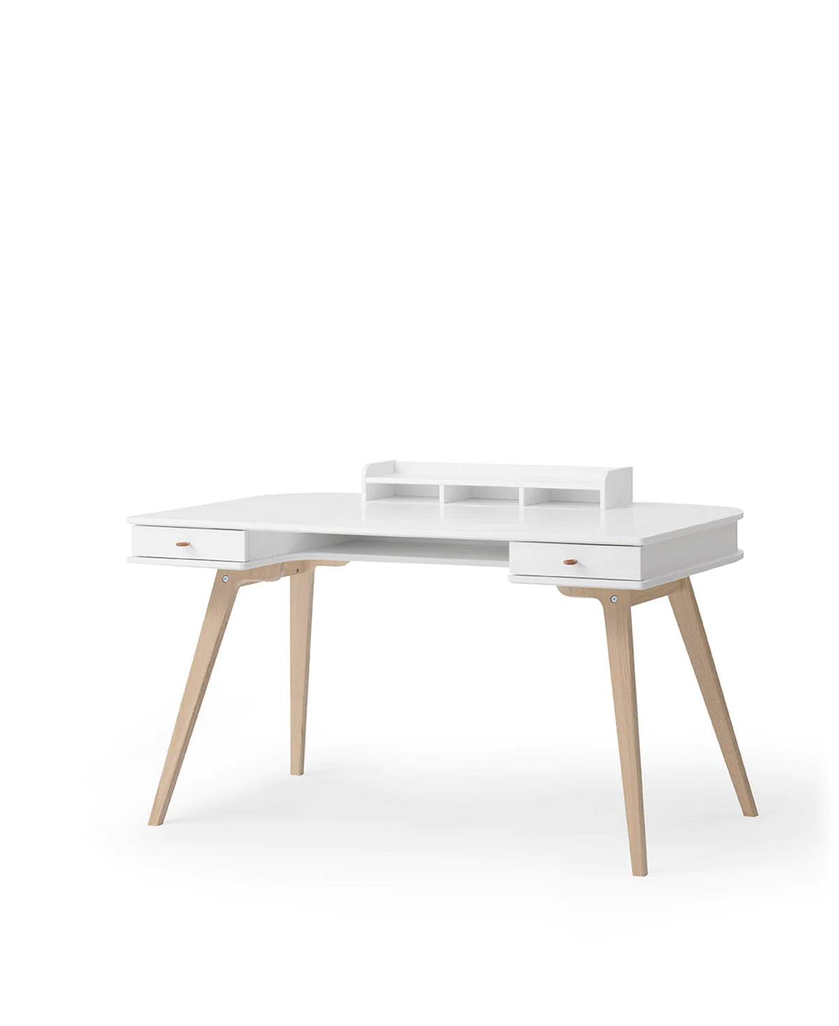 Schreibtisch 66 cm, weiß/Eiche