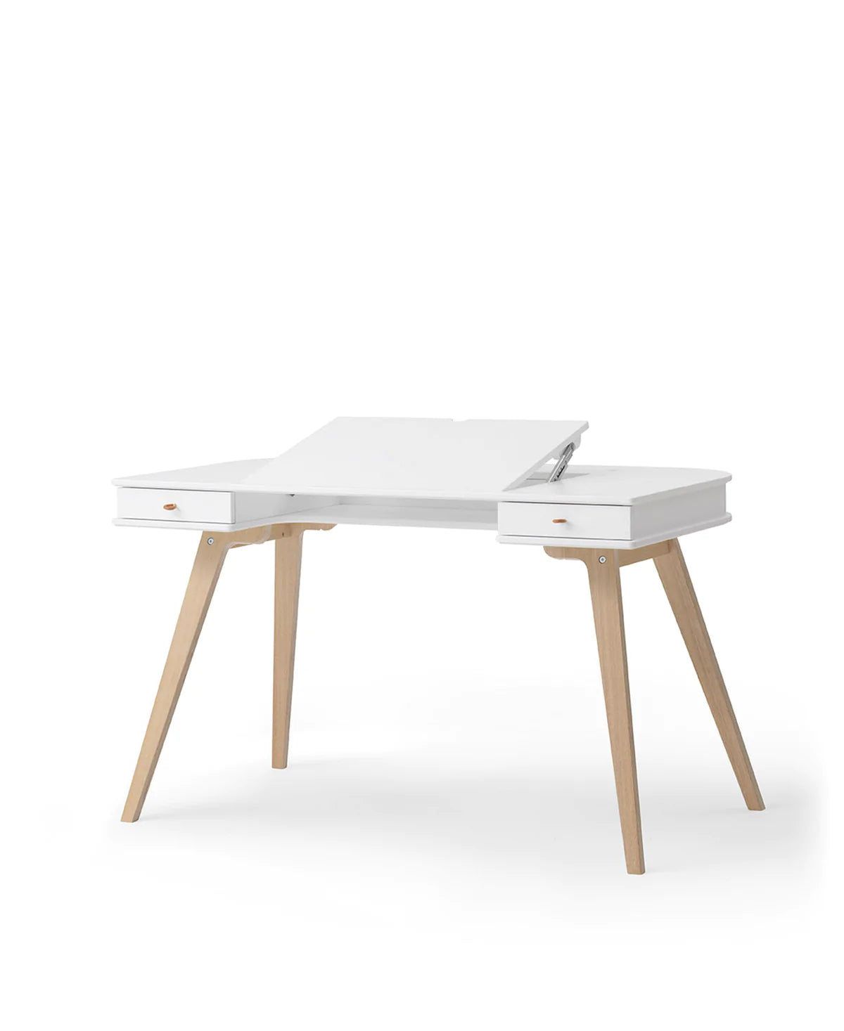 Schreibtisch 72,6 cm, weiß/Eiche