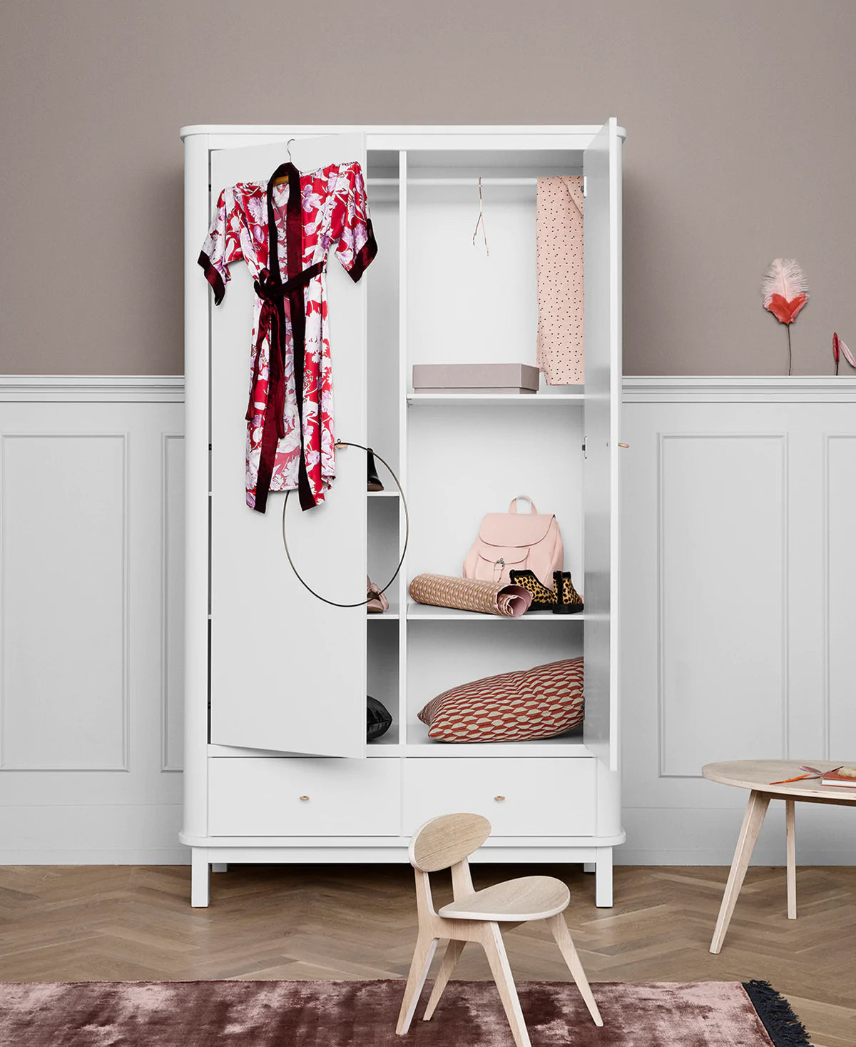 Kleiderschrank 2-türig, weiß