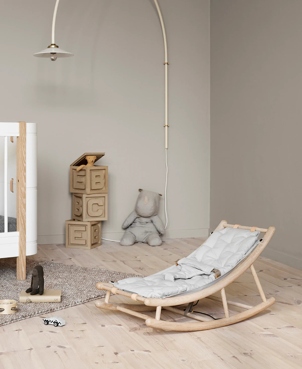Baby- & Kleinkindwippe, Eiche/grau