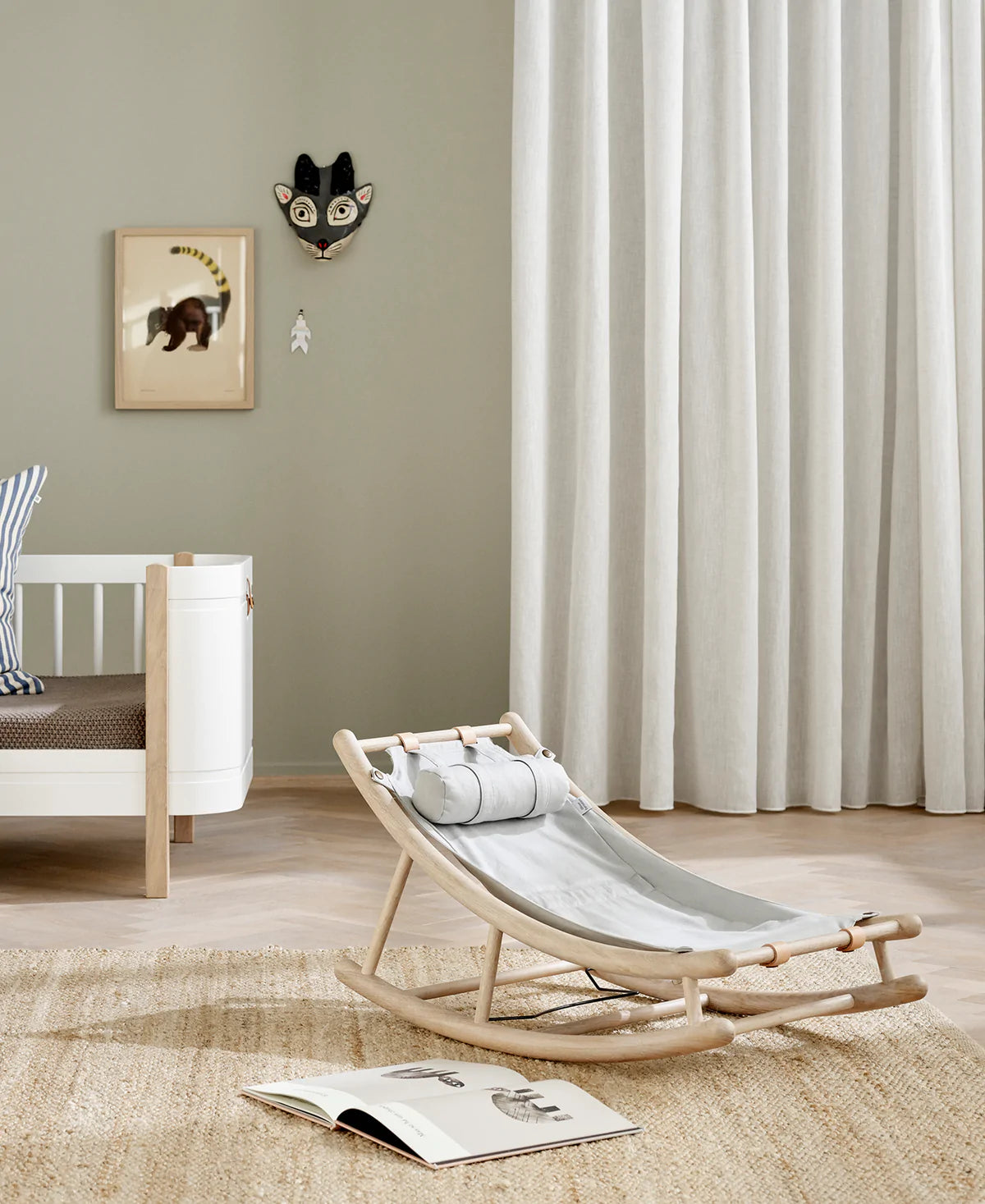 Baby- & Kleinkindwippe, Eiche/grau
