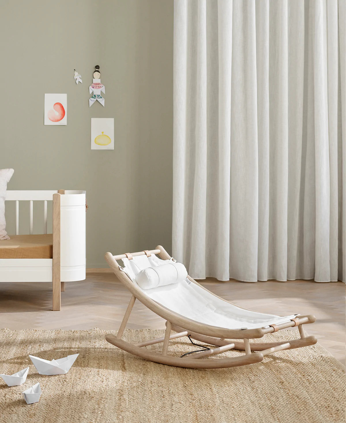 Baby- & Kleinkindwippe, Eiche/ weiß