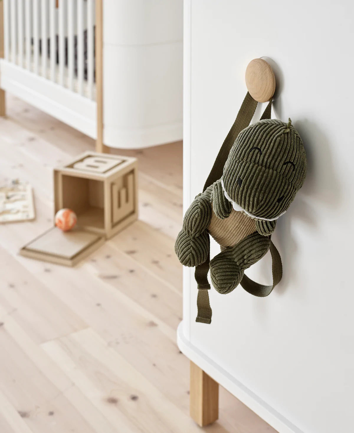 Wood Wickelkommode, 6 Schubladen mit Wickelplatte groß, weiß/Eiche