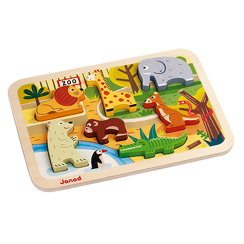 Chunky Puzzle Zoo 7 Teile aus Holz - Bartels Kinderwelt GmbH & Co. KG