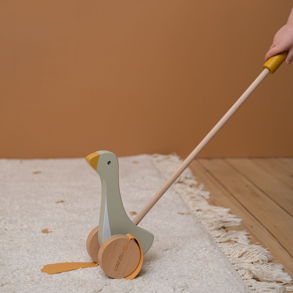 Schiebeente aus Holz