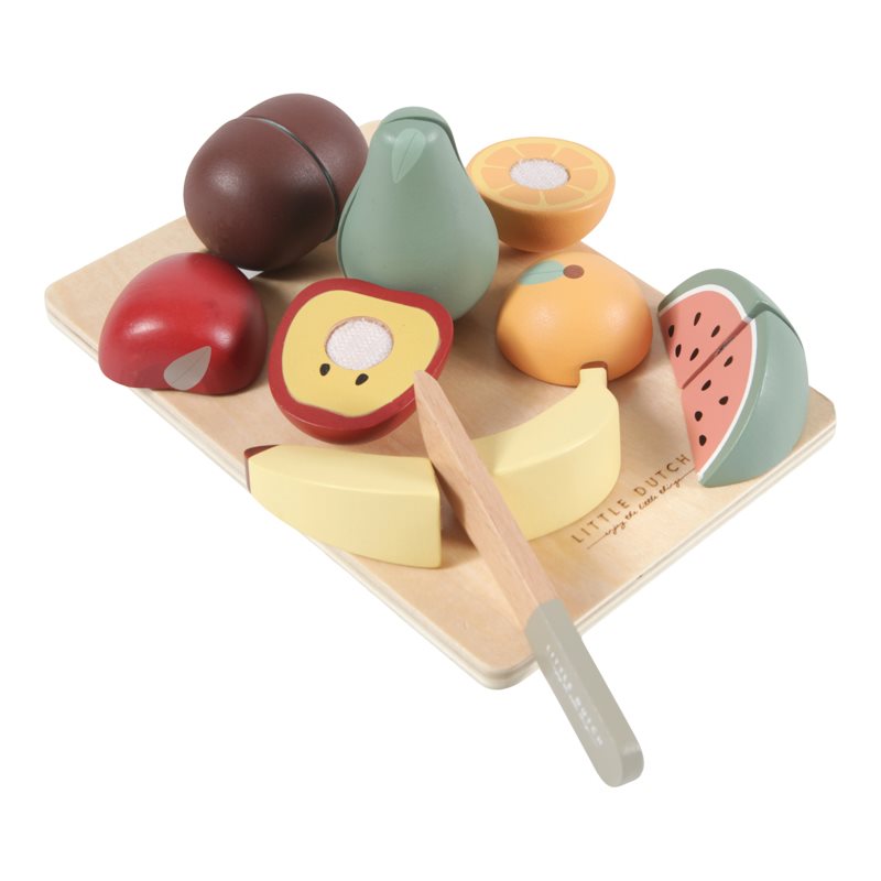 Obst zum schneiden aus Holz