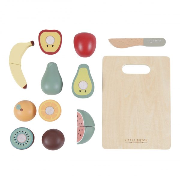 Obst zum schneiden aus Holz