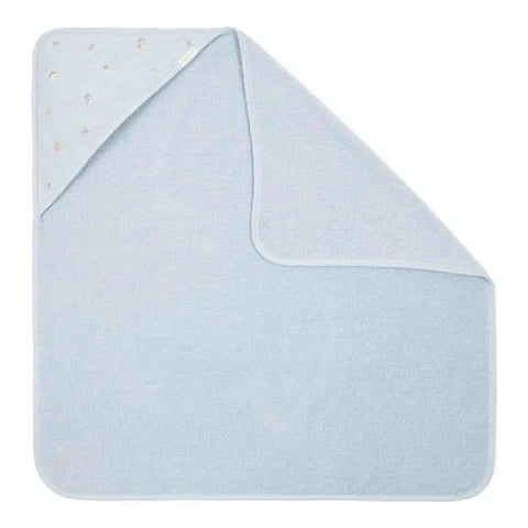 Badetuch - gestickt blau- 75x75 cm