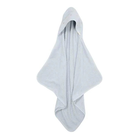 Badetuch - gestickt blau- 75x75 cm