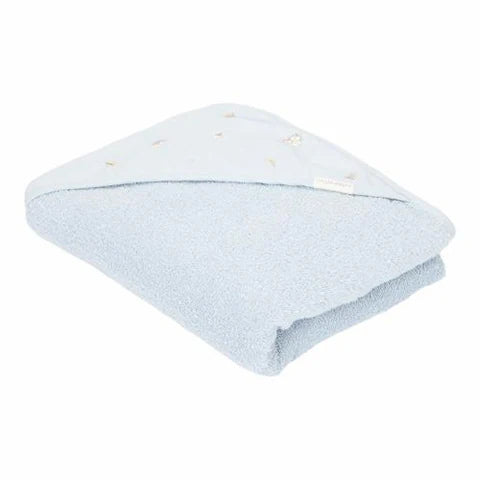 Badetuch - gestickt blau- 75x75 cm