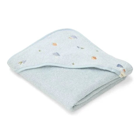 Badecape - Bestickt - Blau - 100 x 100 - Forest Friends