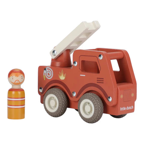 Holzfeuerwehrauto – Rot – Essentials