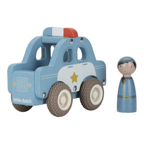 Holz Polizeiauto – Blau – Essentials