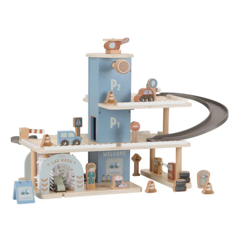 Holzparkhaus – Blau – Essentials