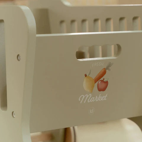 Holz Einkaufswagen – Grün – Essentials