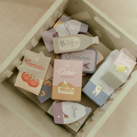 Holz Einkaufswagen – Grün – Essentials