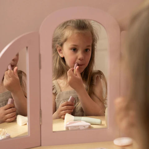 Holz Schminktisch – Rosa – Essentials