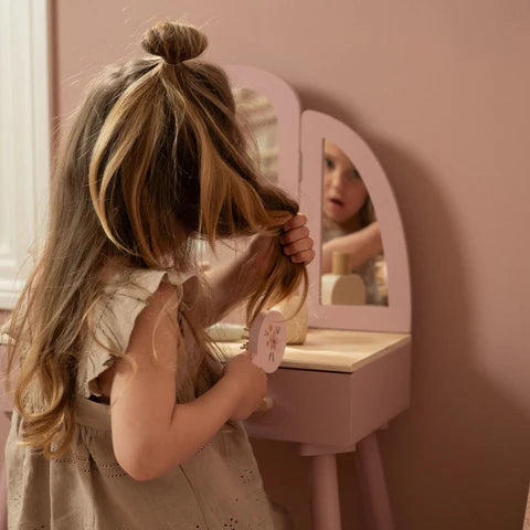 Holz Schminktisch – Rosa – Essentials