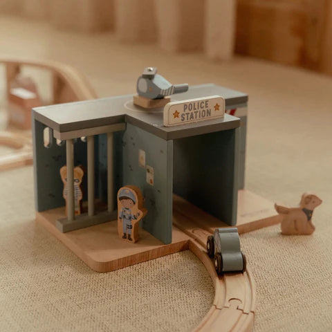 Holzpolizeistation – Blau – Essentials