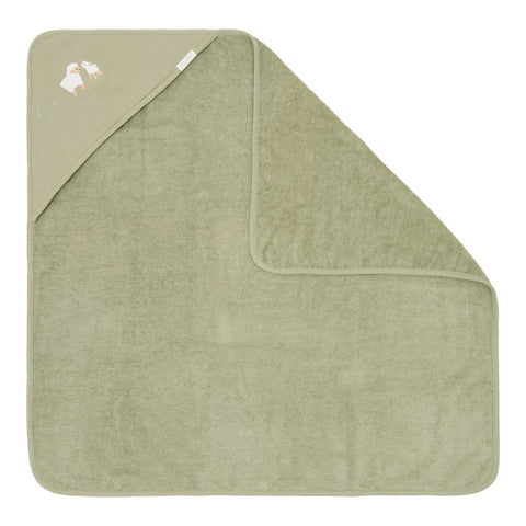 Badecape - Bestickt - Grün - 100 x 100 - Little Farm