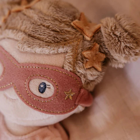 Schmusepuppe Superheld Rosa - 35 cm