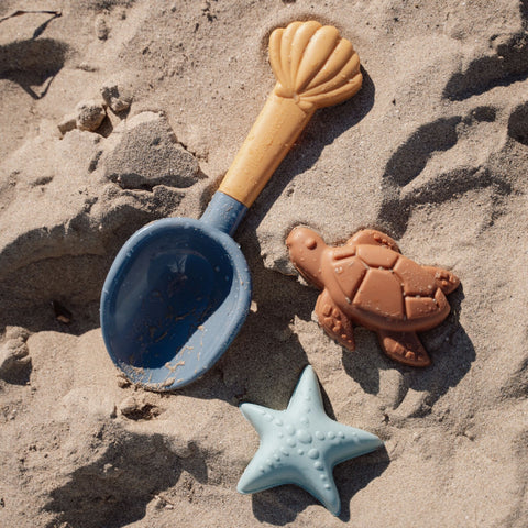 Strandset Schaufel und Sandformen - Blau - Ocean World