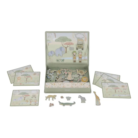 Magnetische Spieltafel - Grün - Safari Friends