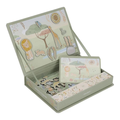 Magnetische Spieltafel - Grün - Safari Friends