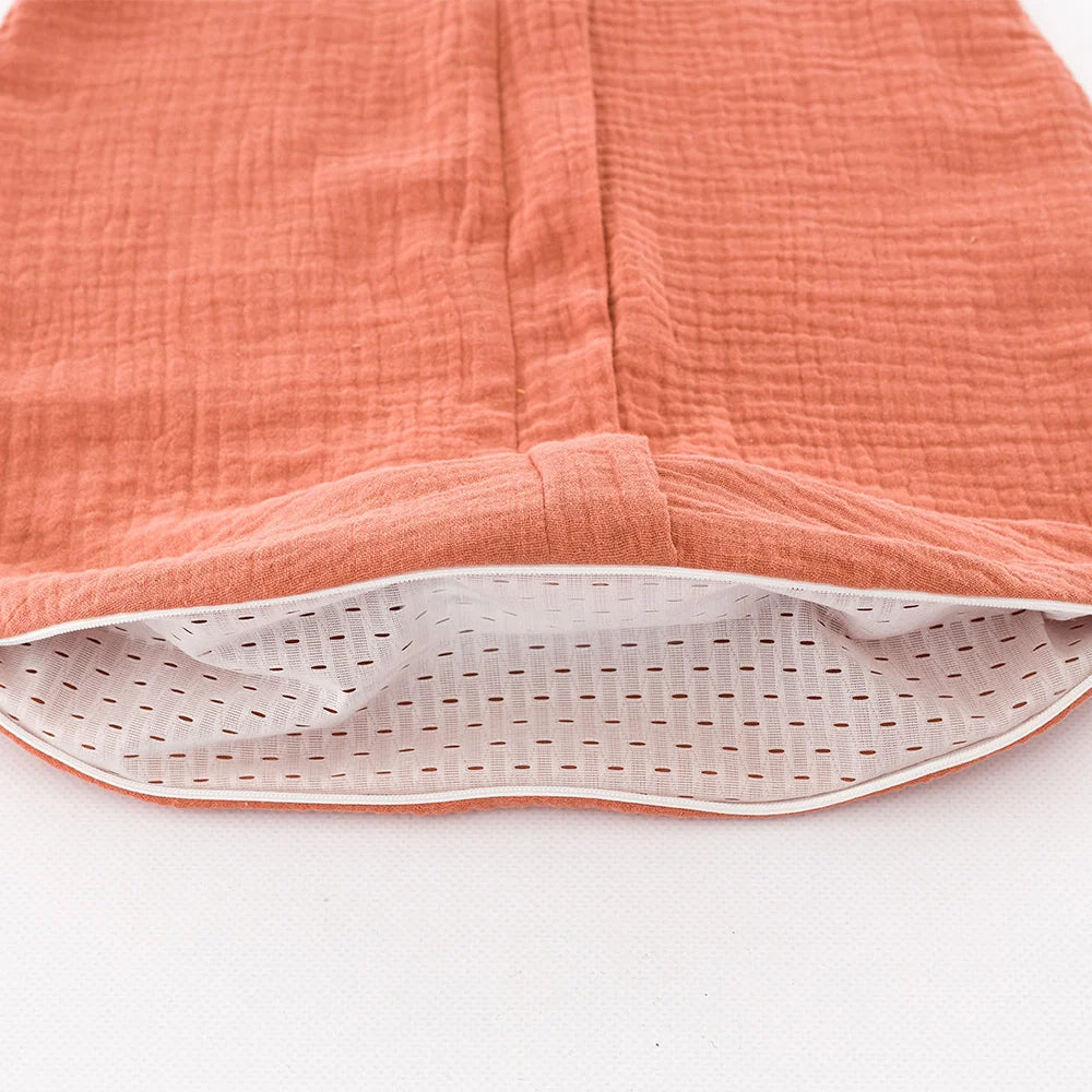 Sommerschlafsack Baumwoll-Musselin Aprikose 90 cm