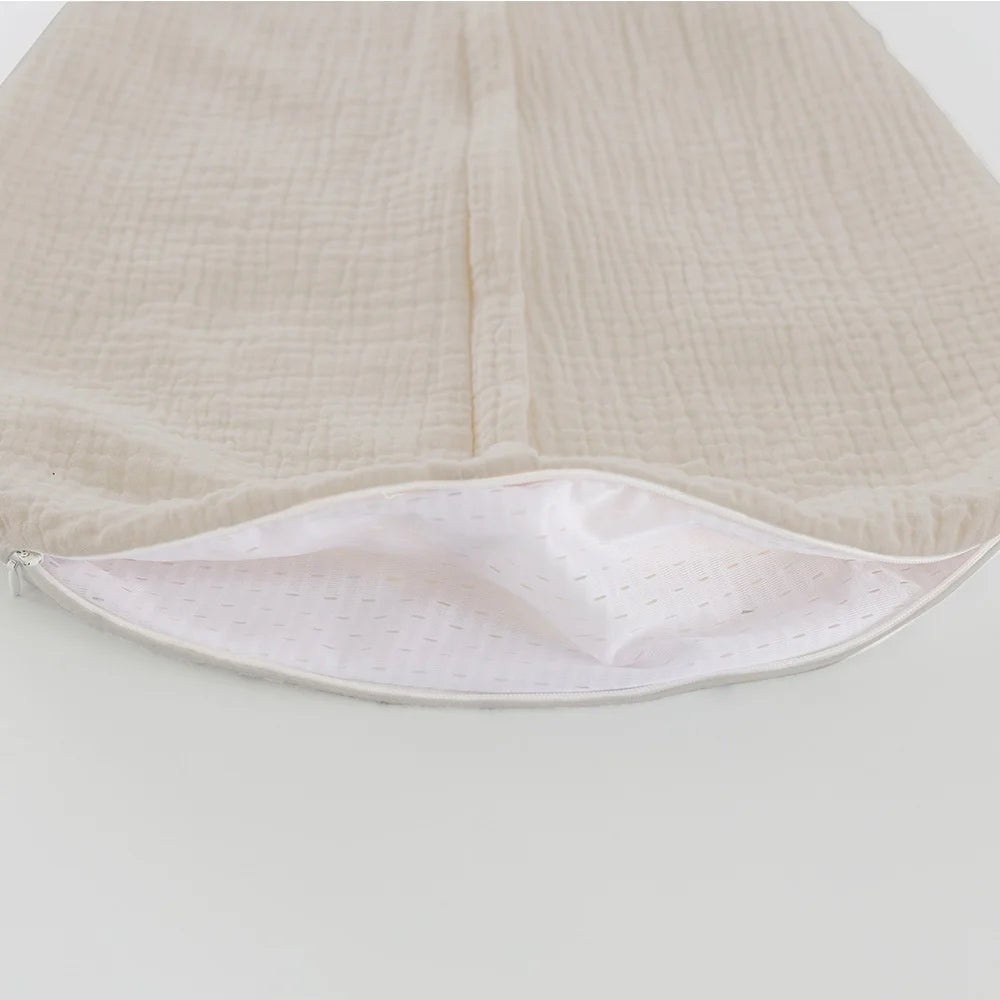 Sommerschlafsack Baumwoll-Musselin Beige