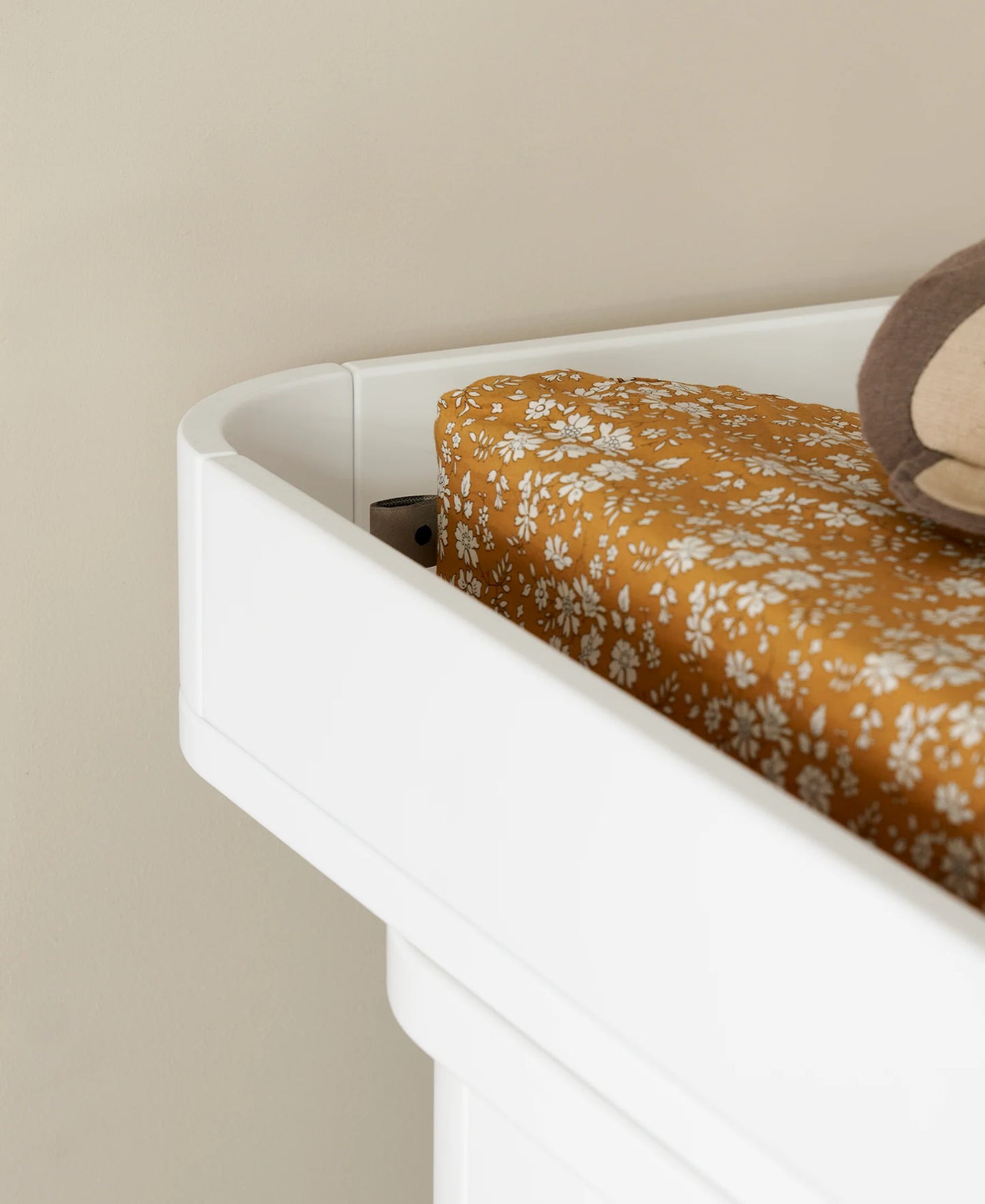 Wood Wickelkommode, 3 Schubladen mit Wickelplatte groß, weiß