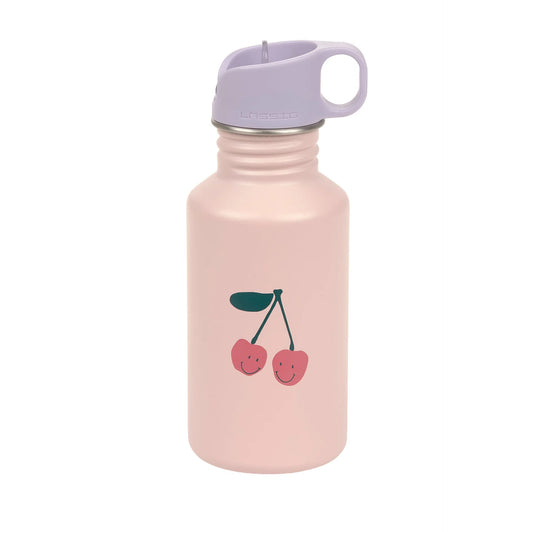Edelstahl Kinder Trinkflasche 500 ml - Happy Fruits, Kirsche