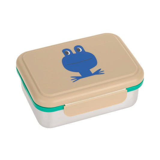 Brotdose Kinder - Edelstahl Lunchbox, Happy Trails Frosch