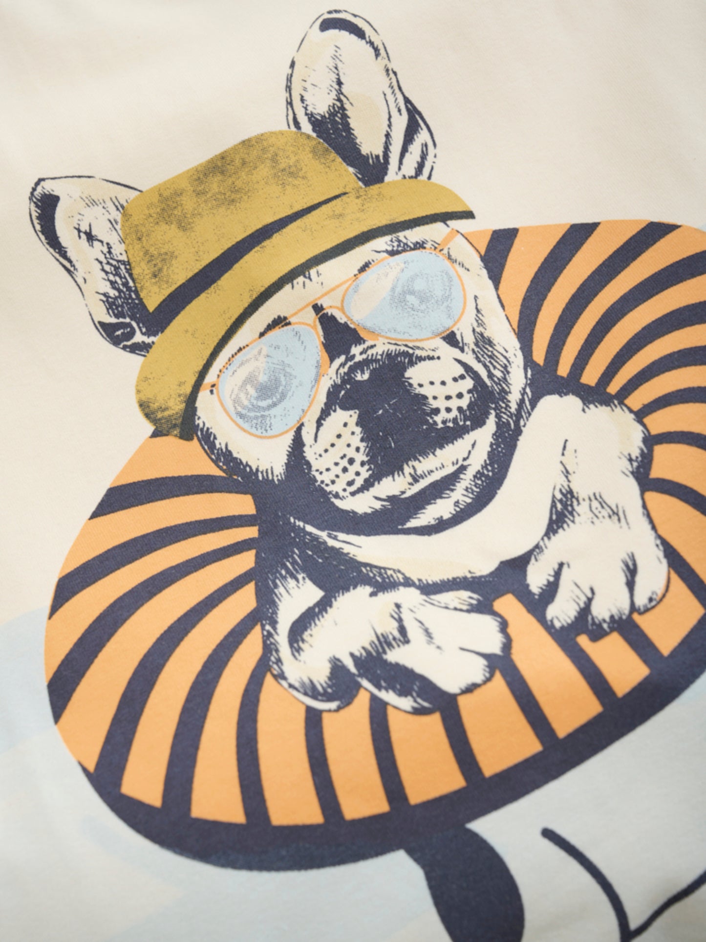 T-Shirt Frensh Bulldog im Schwimmring