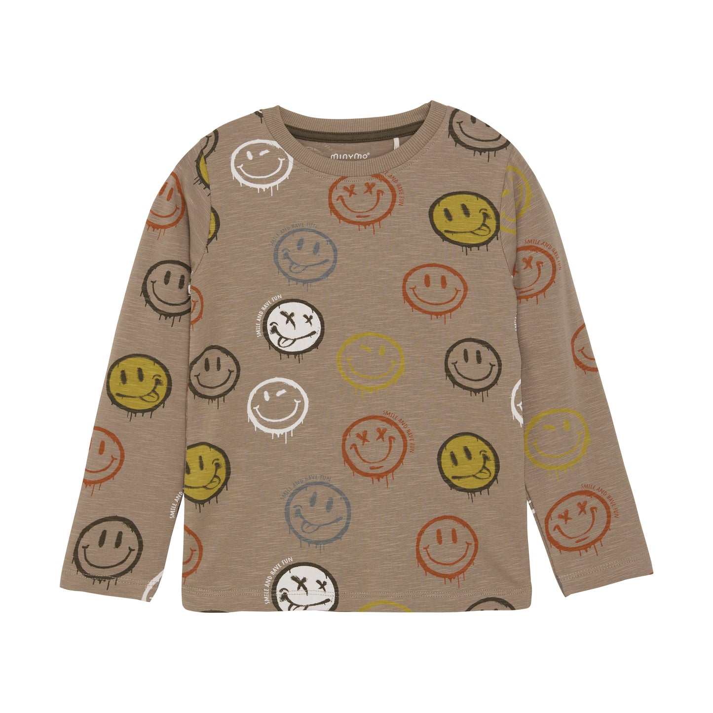 Longsleeve Smiley Taupe Gray